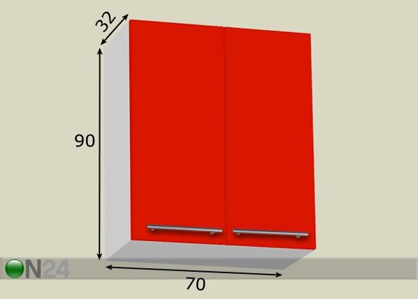 Верхний кухонный шкаф 70 cm размеры