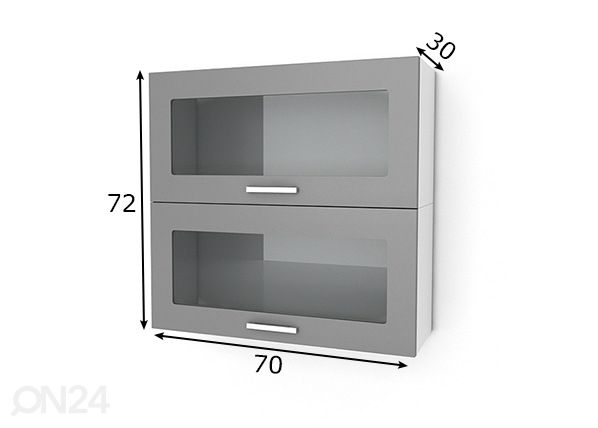 Верхний кухонный шкаф 70 cm размеры