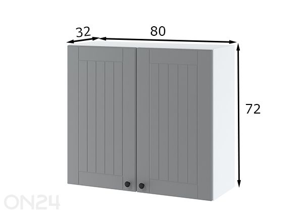 Верхний кухонный шкаф 80х72 см размеры