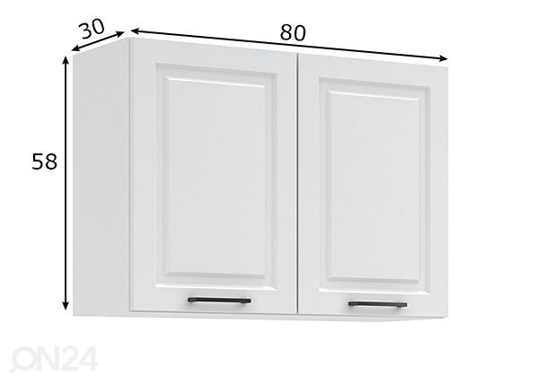 Верхний кухонный шкаф 80 cm размеры