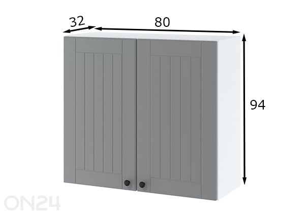 Верхний кухонный шкаф 80x94 см размеры