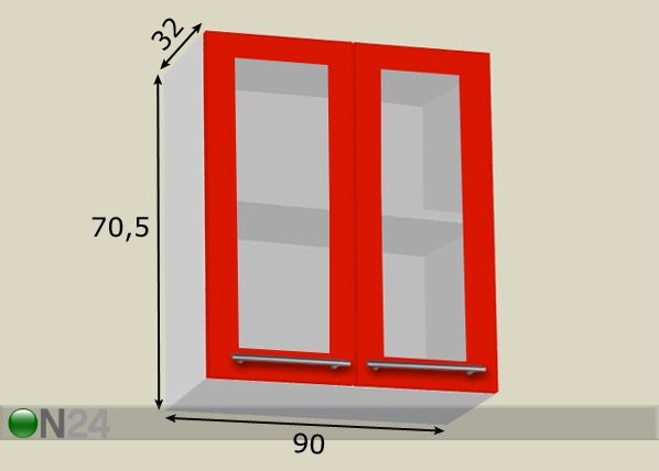 Верхний кухонный шкаф 90 cm размеры