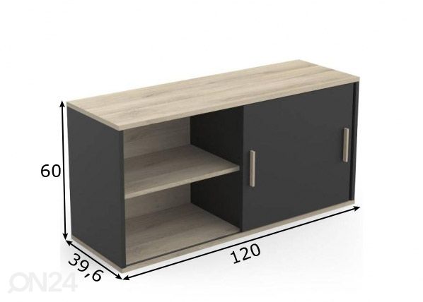 Верхний кухонный шкаф Atelier 120 cm размеры