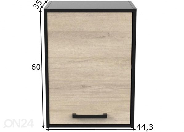 Верхний кухонный шкаф Chili 44,3 cm размеры