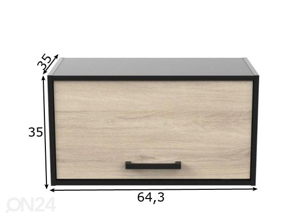 Верхний кухонный шкаф Chili 64,3 cm размеры