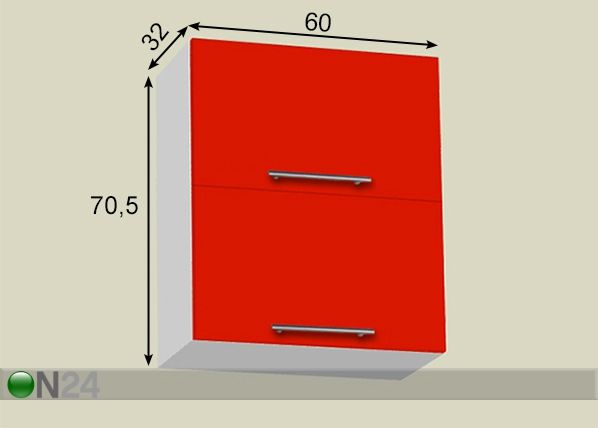 Верхний кухонный шкаф h70,5 cm 60 cm размеры
