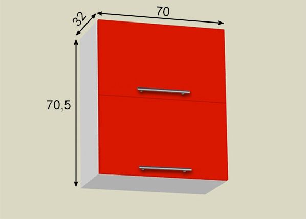 Верхний кухонный шкаф h70,5 cm 70 cm размеры