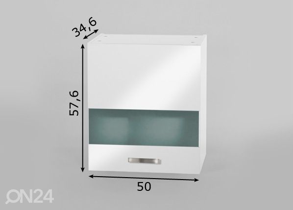 Верхний кухонный шкаф Lagos 50 cm размеры