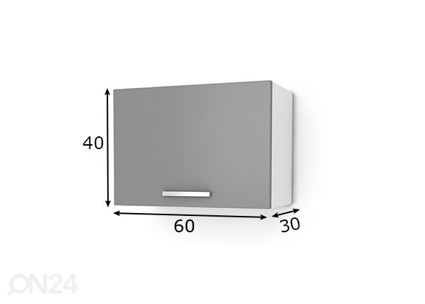 Верхний кухонный шкаф Nantes 60 cm размеры