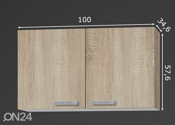 Верхний кухонный шкаф Neapel 100 cm размеры
