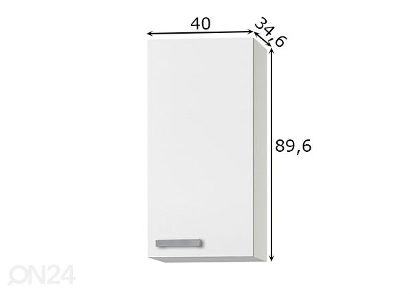 Верхний кухонный шкаф Oslo 40 cm размеры