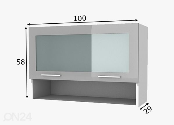 Верхний кухонный шкаф Reggio 100 cm размеры