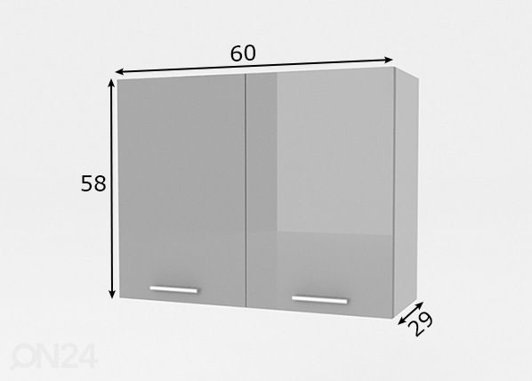 Верхний кухонный шкаф Reggio 60 cm размеры