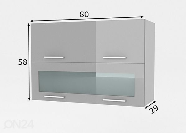 Верхний кухонный шкаф Reggio 80 cm размеры