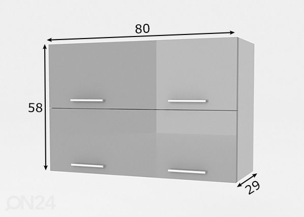 Верхний кухонный шкаф Reggio 80 cm размеры