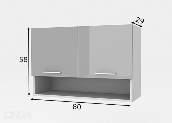 Верхний кухонный шкаф Reggio 80 cm размеры