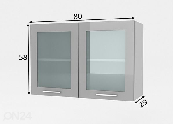 Верхний кухонный шкаф Reggio 80 cm размеры