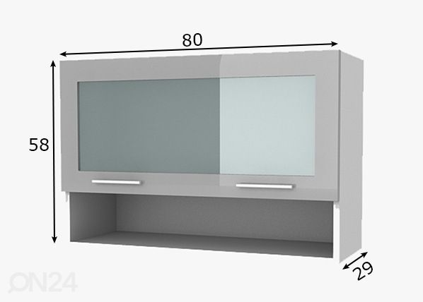 Верхний кухонный шкаф Reggio 80 cm размеры