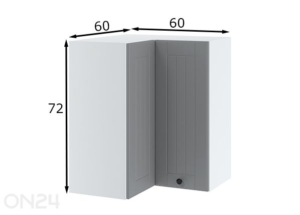 Верхний угловой кухонный шкаф 65x72 см размеры