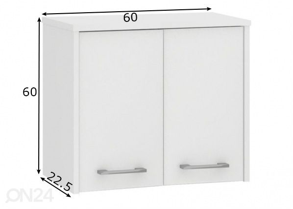 Верхний шкаф в ванную Fin размеры