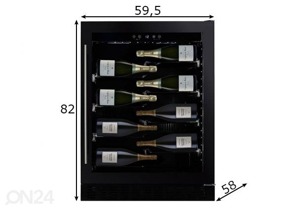 Винный холодильник Dunavox DAUF40.138B размеры