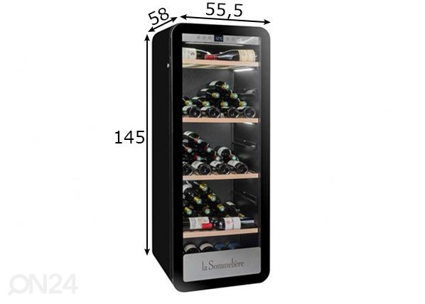 Винный холодильник La Sommelier APOGEE150PV размеры