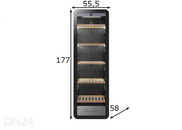 Винный холодильник La Sommelier APOGEE200PV размеры