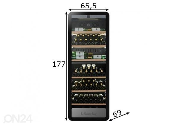 Винный холодильник La Sommelier APOGEE250DZ размеры