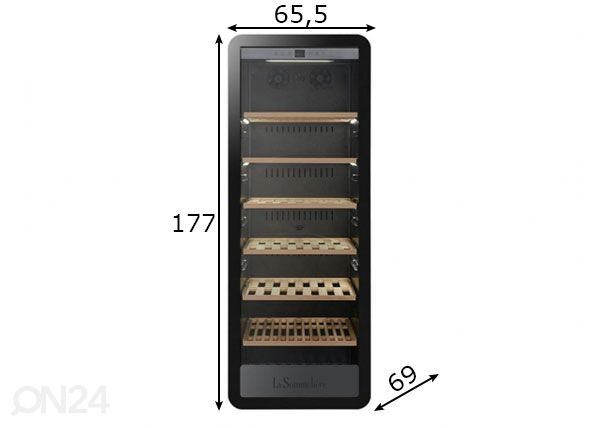 Винный холодильник La Sommelier APOGEE255PV размеры