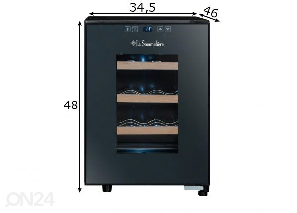 Винный холодильник La Sommelier LS12SILENCE размеры