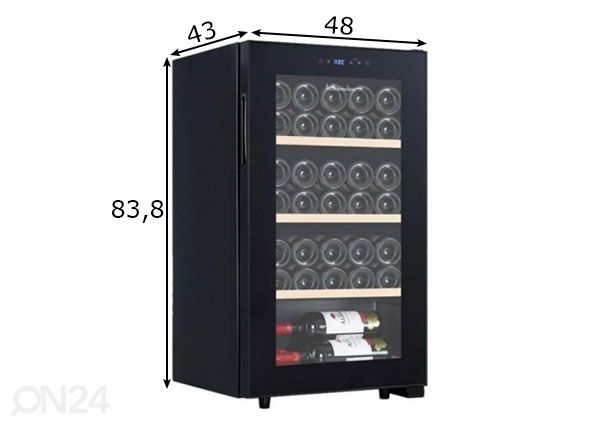 Винный холодильник La Sommelier LS36BLACK размеры