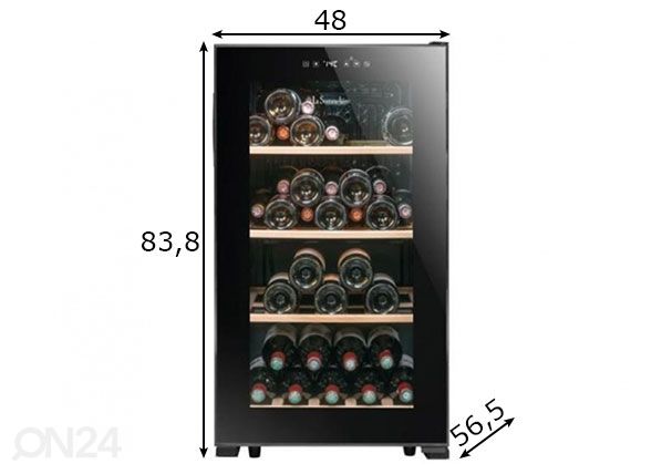 Винный холодильник La Sommelier LS52BLACK размеры