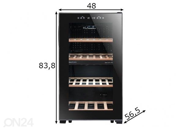 Винный холодильник La Sommeliere LS512ZBLACK, черный размеры