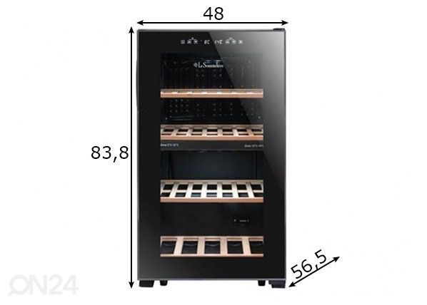 Винный холодильник La Sommeliere LS512ZBLACK размеры