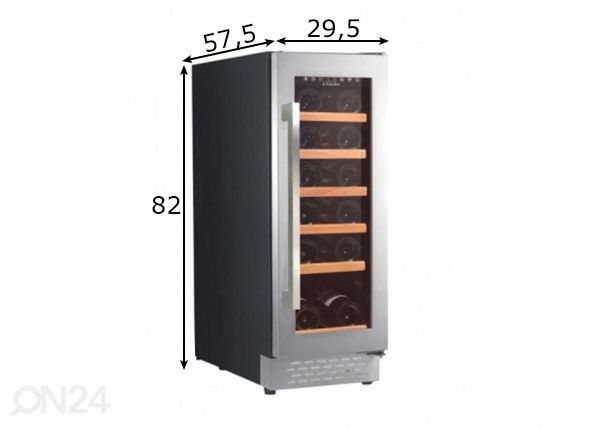 Винный холодильник La Sommeliere LSBU18X2 размеры
