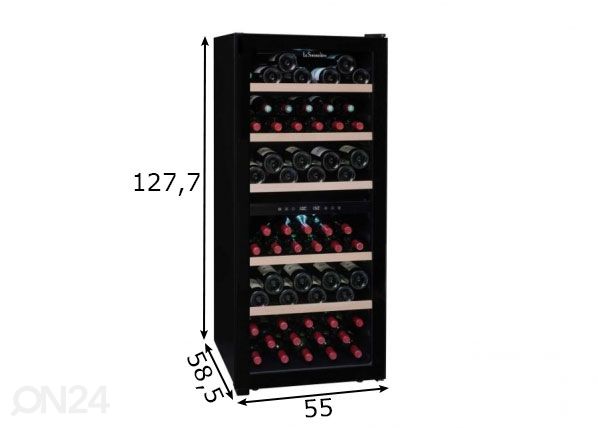 Винный холодильник La Sommeliere SLS102DZB размеры
