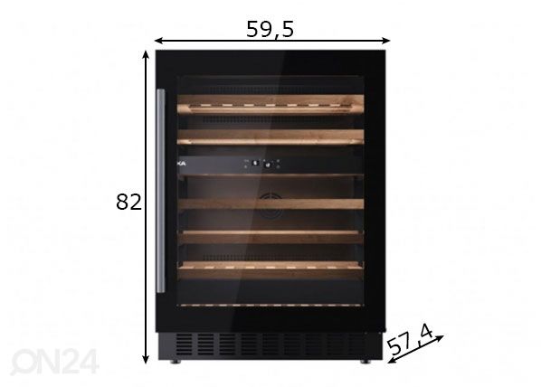 Винный холодильник Teka RVU20046GBK размеры