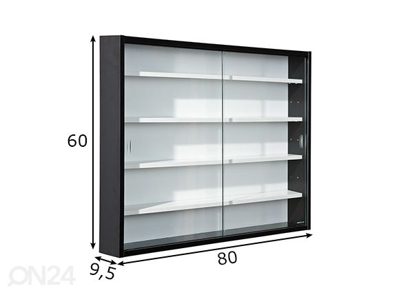 Витрина настенная Collecty размеры