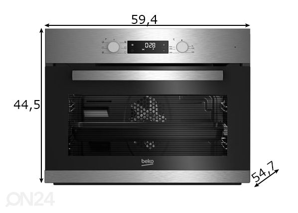 Встраиваемая духовка Beko BCE12300X размеры