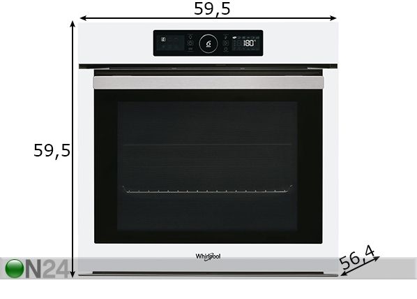 Встраиваемая духовка Whirlpool AKZ96230WH размеры