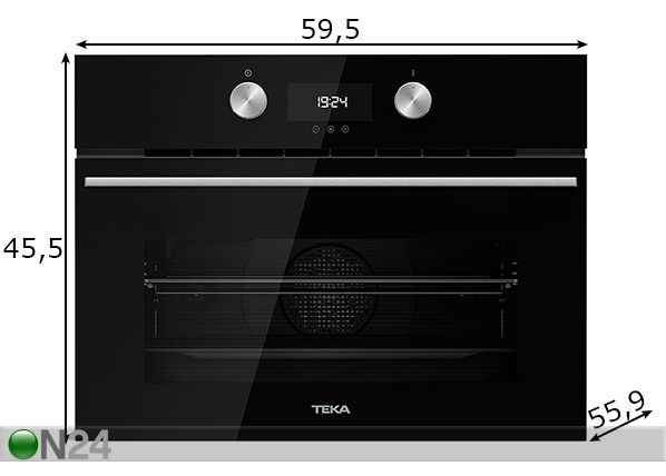 Встраиваемая компактная духовка Teka Urban Colors HLC8400BK размеры