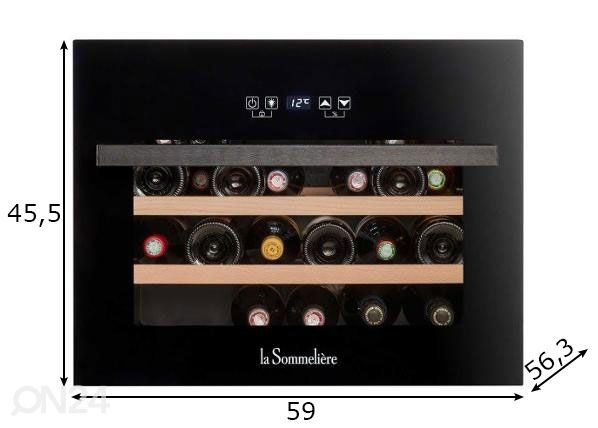 Встраиваемый винный холодильник La Sommeliere LSBI28B размеры