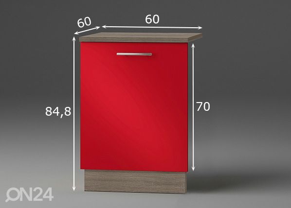 Встраиваемый комплект Imola для посудомоечной машины 60 cm размеры