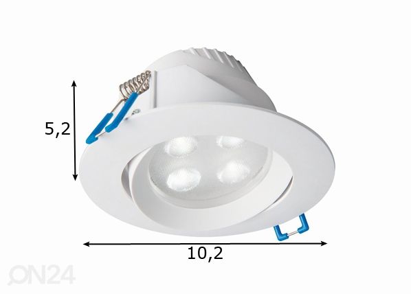 Встраиваемый LED светильник размеры