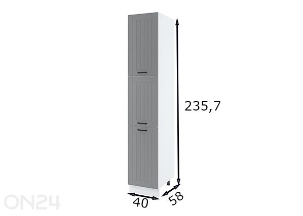 Высокий кухонный шкаф 40x235,7 см