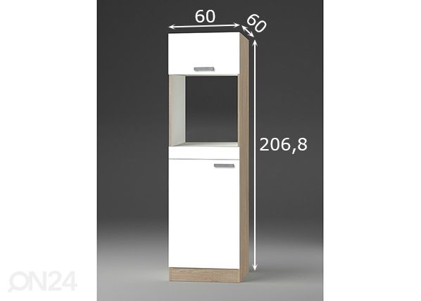 Высокий кухонный шкаф Zamora 60 cm размеры