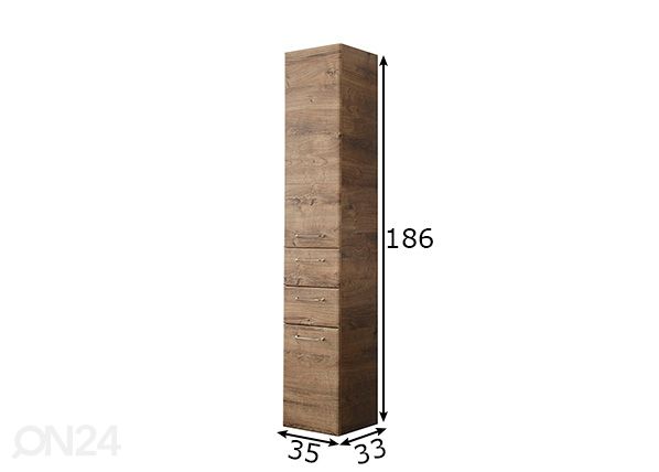 Высокий шкаф в ванную 943 размеры
