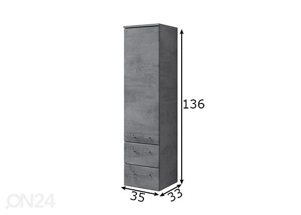Высокий шкаф в ванную 945 размеры