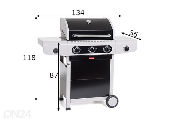 Газовая гриль Barbecook Siesta 310 Black размеры