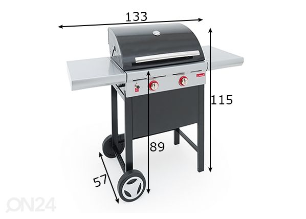 Газовая гриль Barbecook Spring 200 размеры